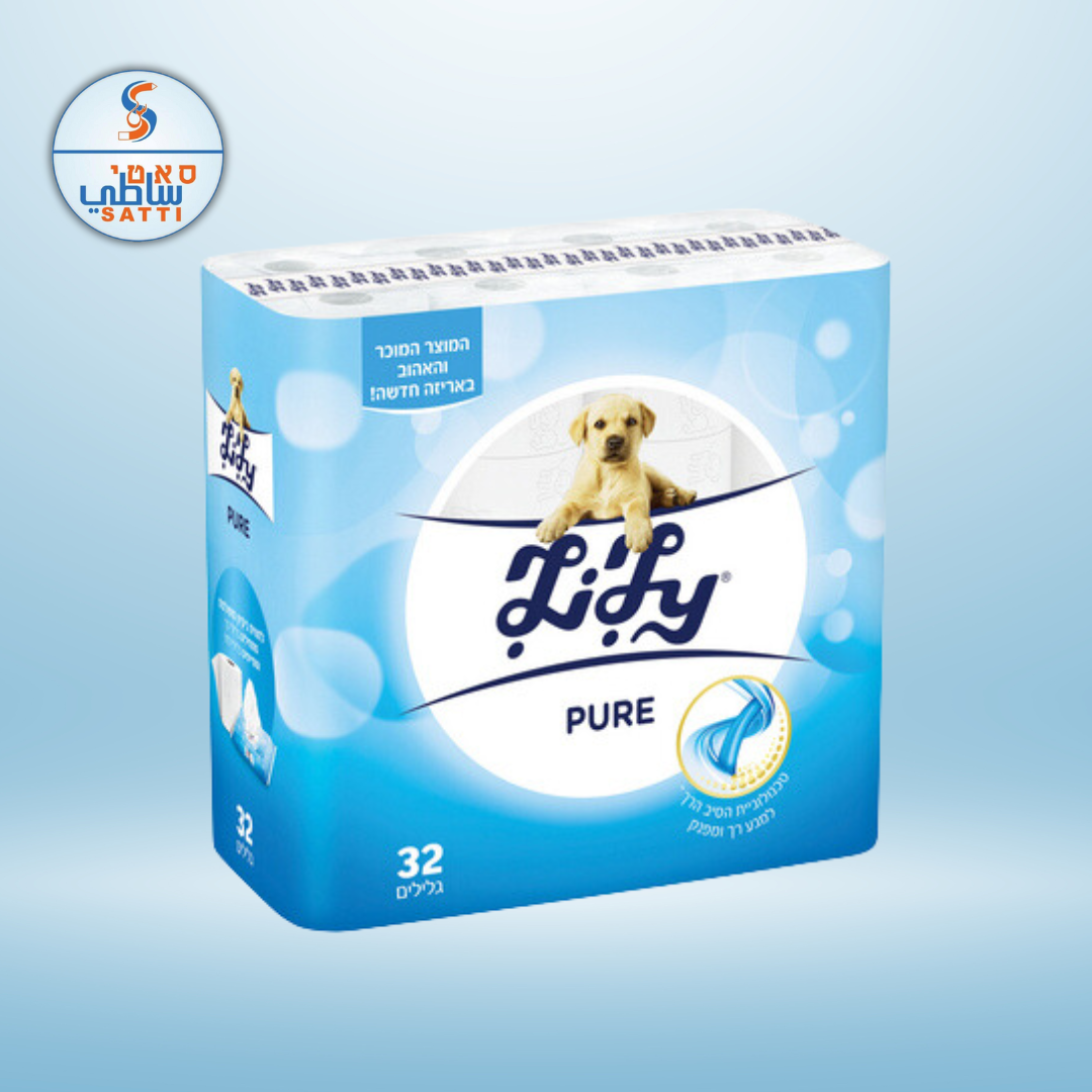 נייר טואלט לילי חוגלה 32 גלילים