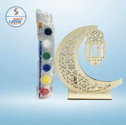 تلوين خشب هلال وفانوس + چواش